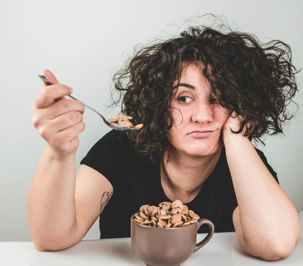 Woman holding a spoon